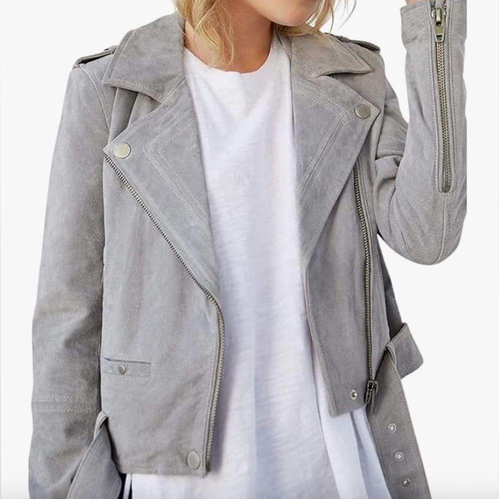 Suede Moto Jacket